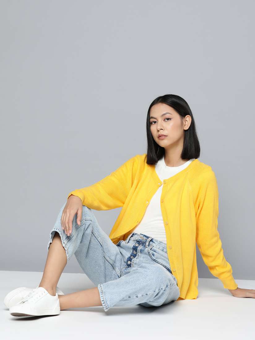 buy yellow cardigan
