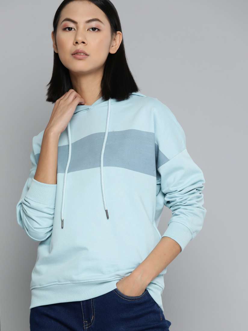 Buy ether Striped Hooded Sweatshirt Sweatshirts for Women 18071052 Myntra