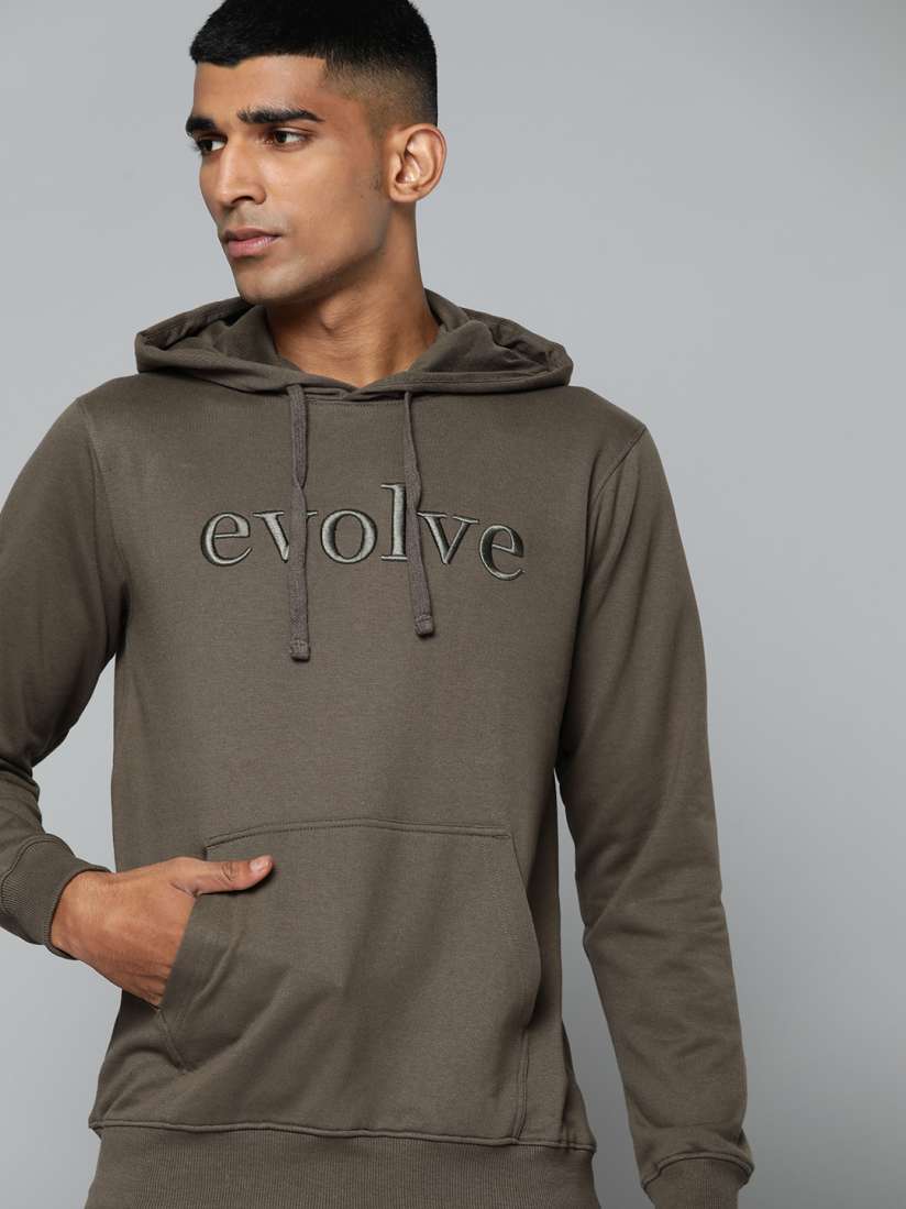 Olive green men's hoodie online