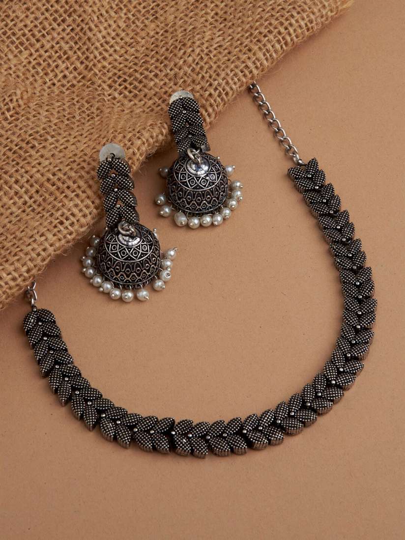 Myntra black metal jewellery hotsell