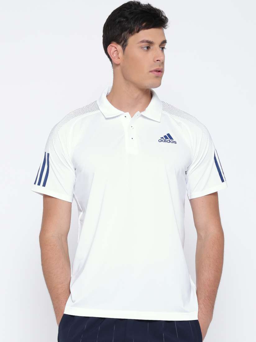 Buy ADIDAS Men White Barricade Solid Polo Collar T shirt Tshirts for Men 1808587 Myntra