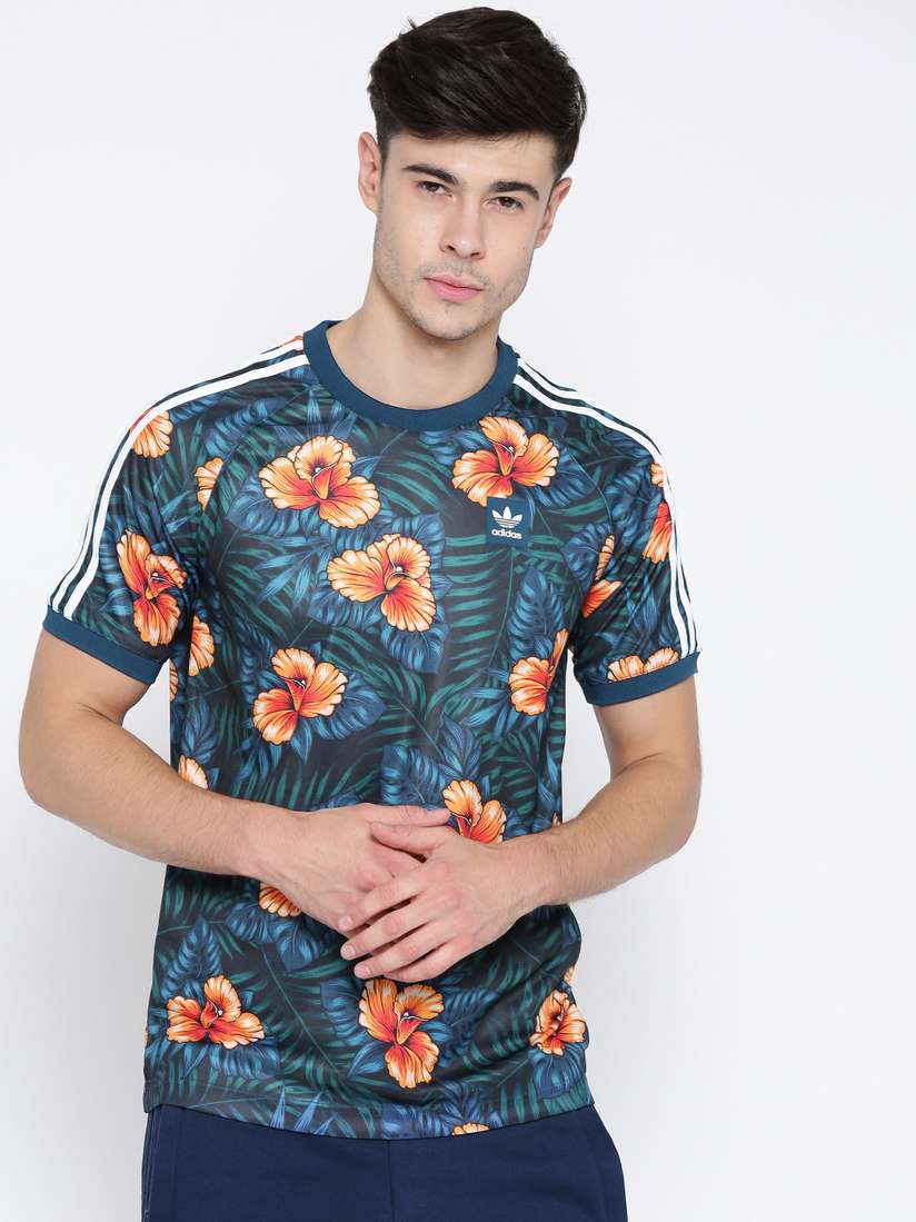 Polo Shirt Adidas Floral Shirt Men Adidas Sportswear Adidas Flower
