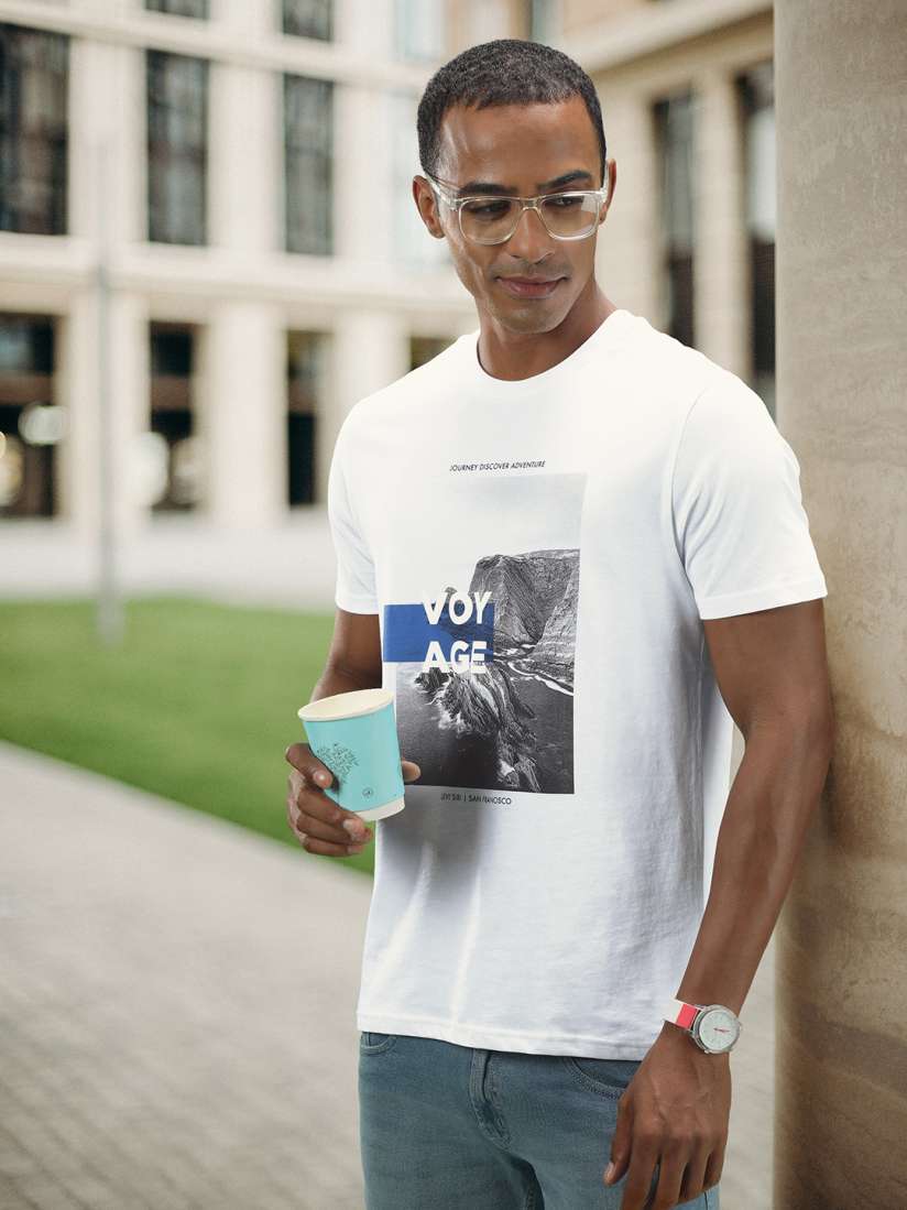 Buy Levis Men White Printed Pure Cotton T shirt Tshirts for Men 18087746 Myntra