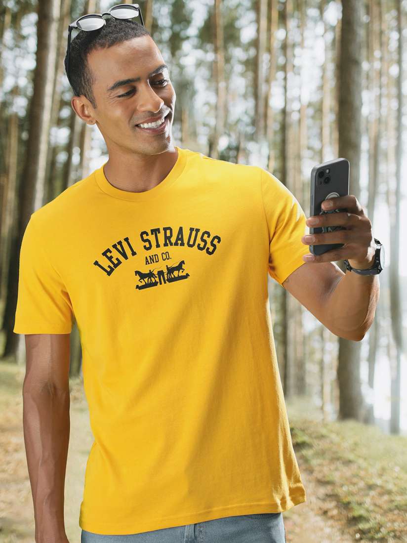 Levi yellow shirt new arrivals
