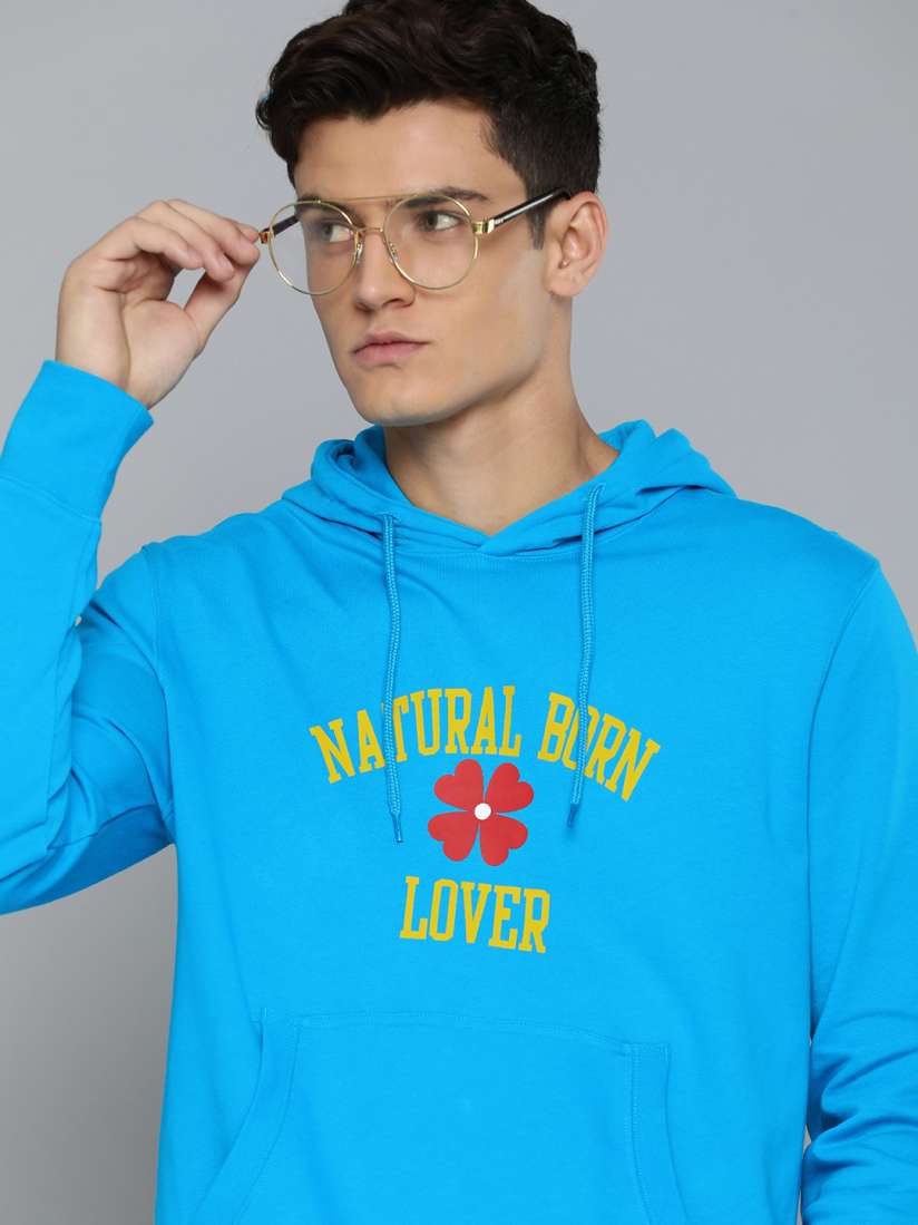 Buy Levis Men Blue Printed Hooded Pure Cotton Sweatshirt Sweatshirts for Men 18087878 Myntra