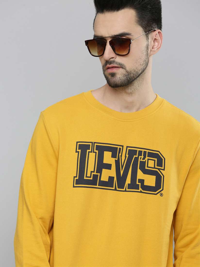 Buy Levis Men Yellow Printed Sweatshirt Sweatshirts for Men 18087880 Myntra