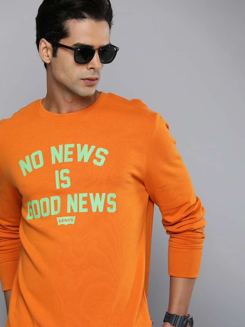 Buy Levis Men Orange Printed Sweatshirt Sweatshirts for Men 18087942 Myntra