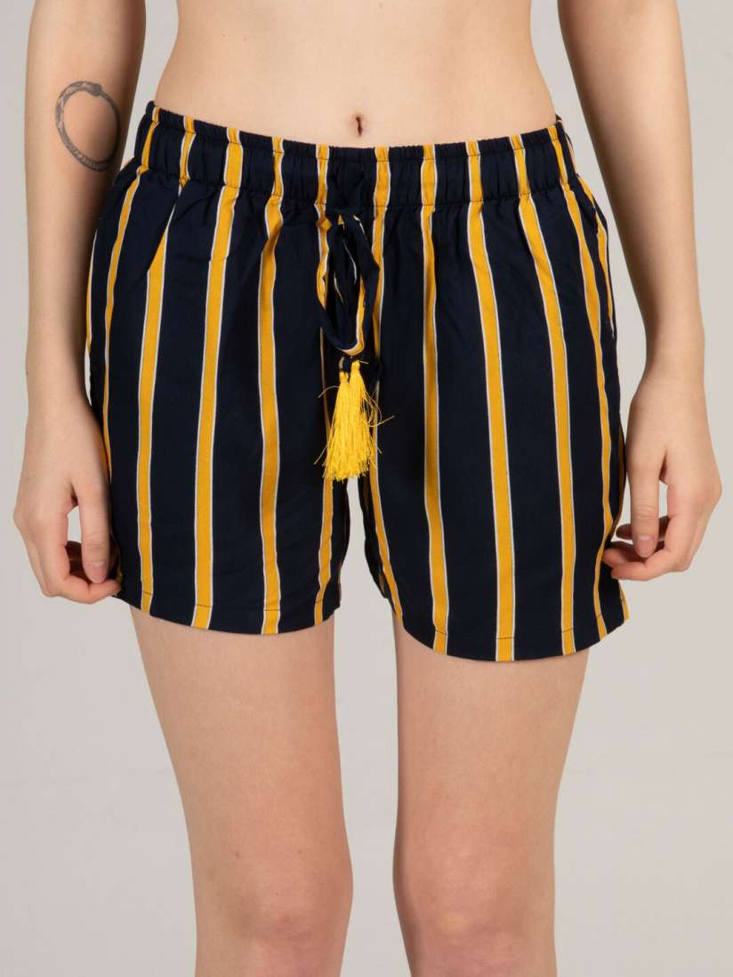 Black and yellow striped shorts 2025