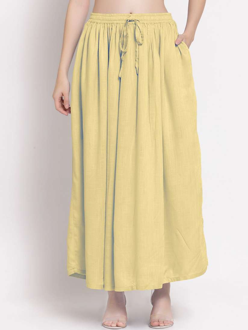 Yellow maxi skirt plus size best sale