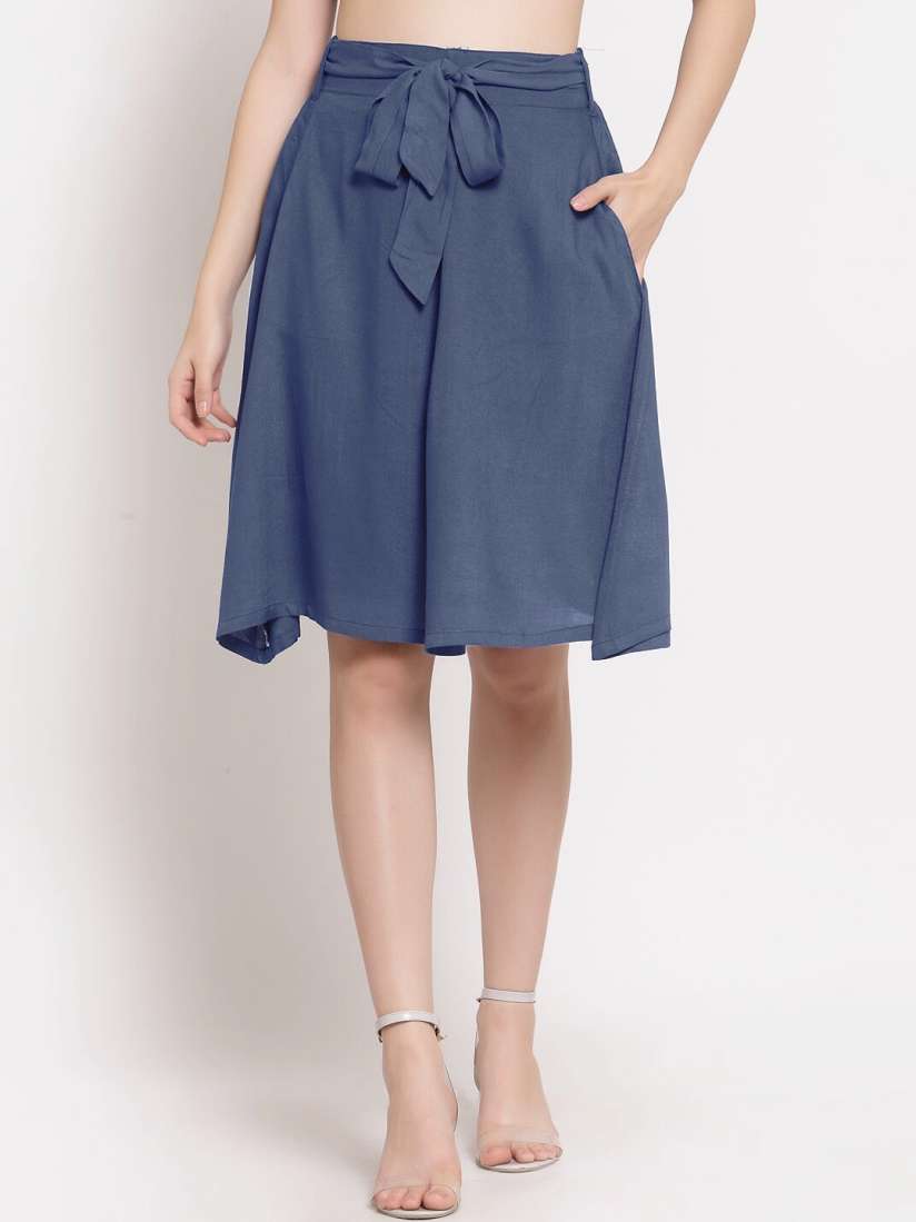 Buy PATRORNA Women Grey Solid A Line Skirt Skirts for Women 18101492 Myntra