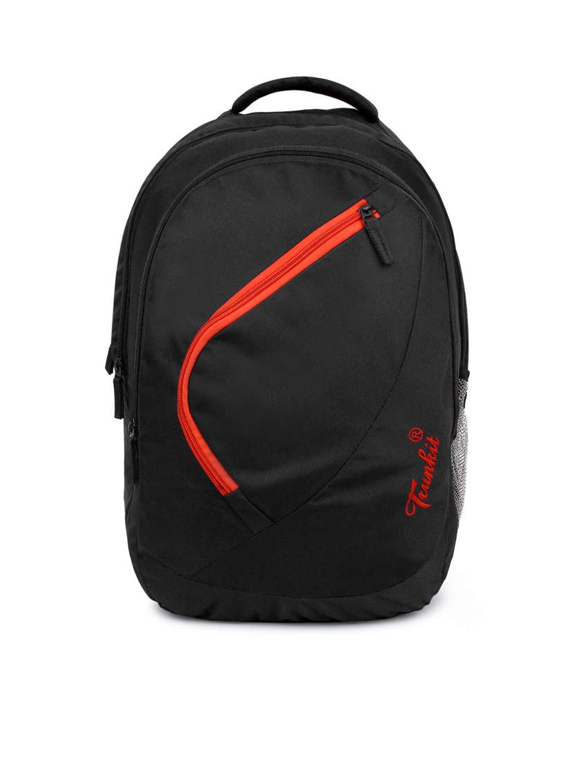 Buy TRUNKIT Unisex Black Red Contrast Detail Laptop Backpack Backpacks for Unisex 18101662 Myntra