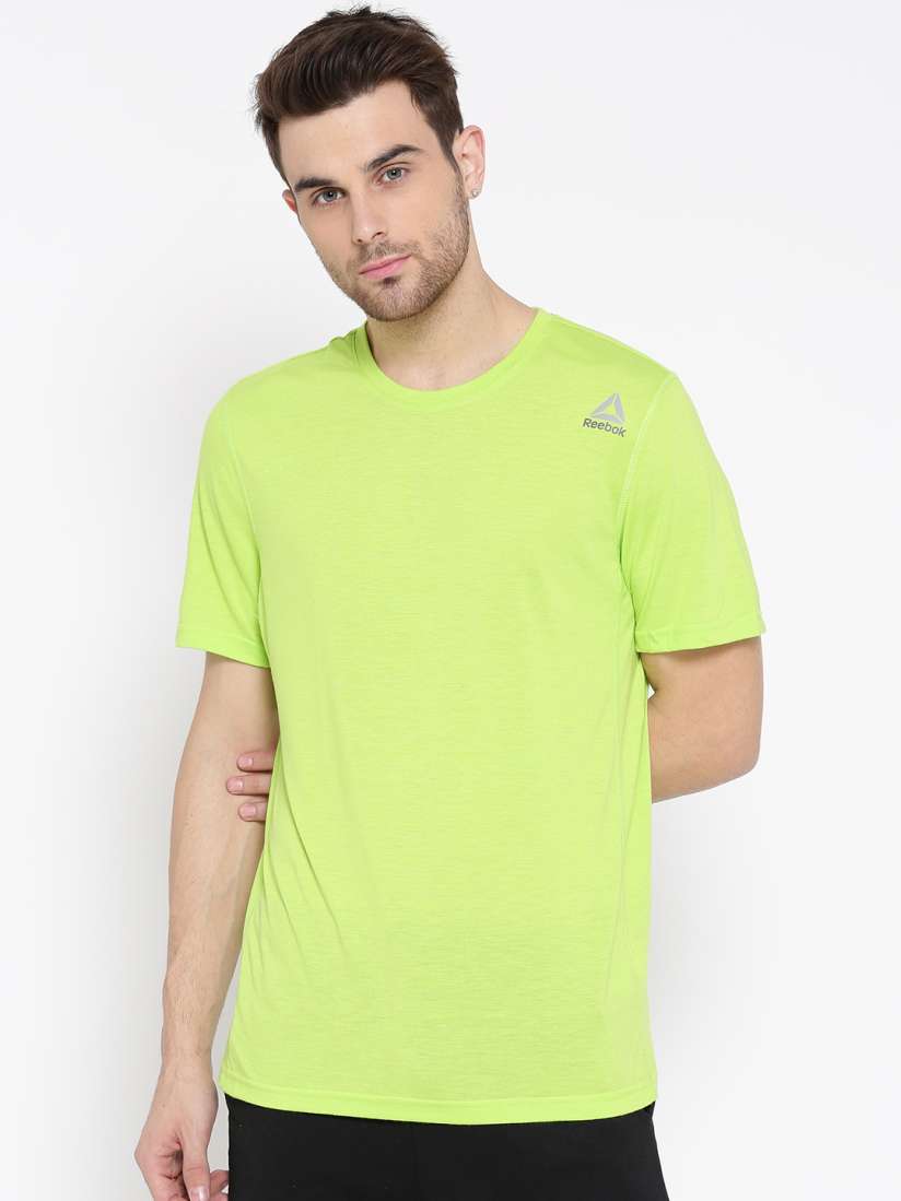 Buy Reebok Men Green WRSPRMIUM2.0TSL Solid Slim Training T Shirt Tshirts for Men Myntra