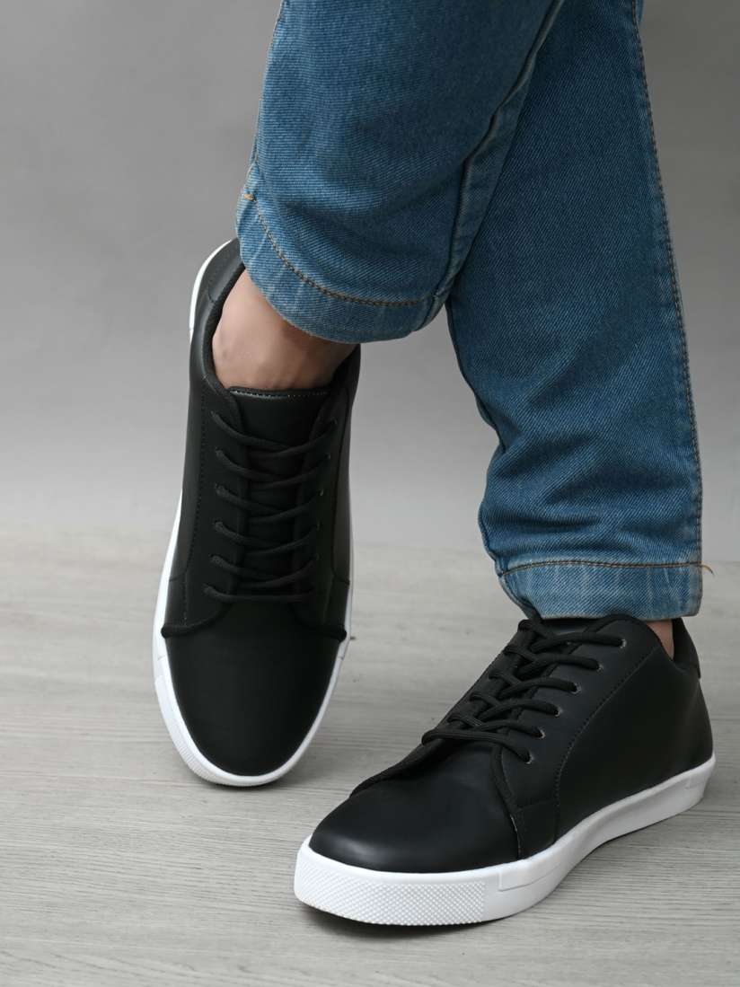 Buy Roadster Men Black Textured Sneakers Casual Shoes for Men 18112144 Myntra