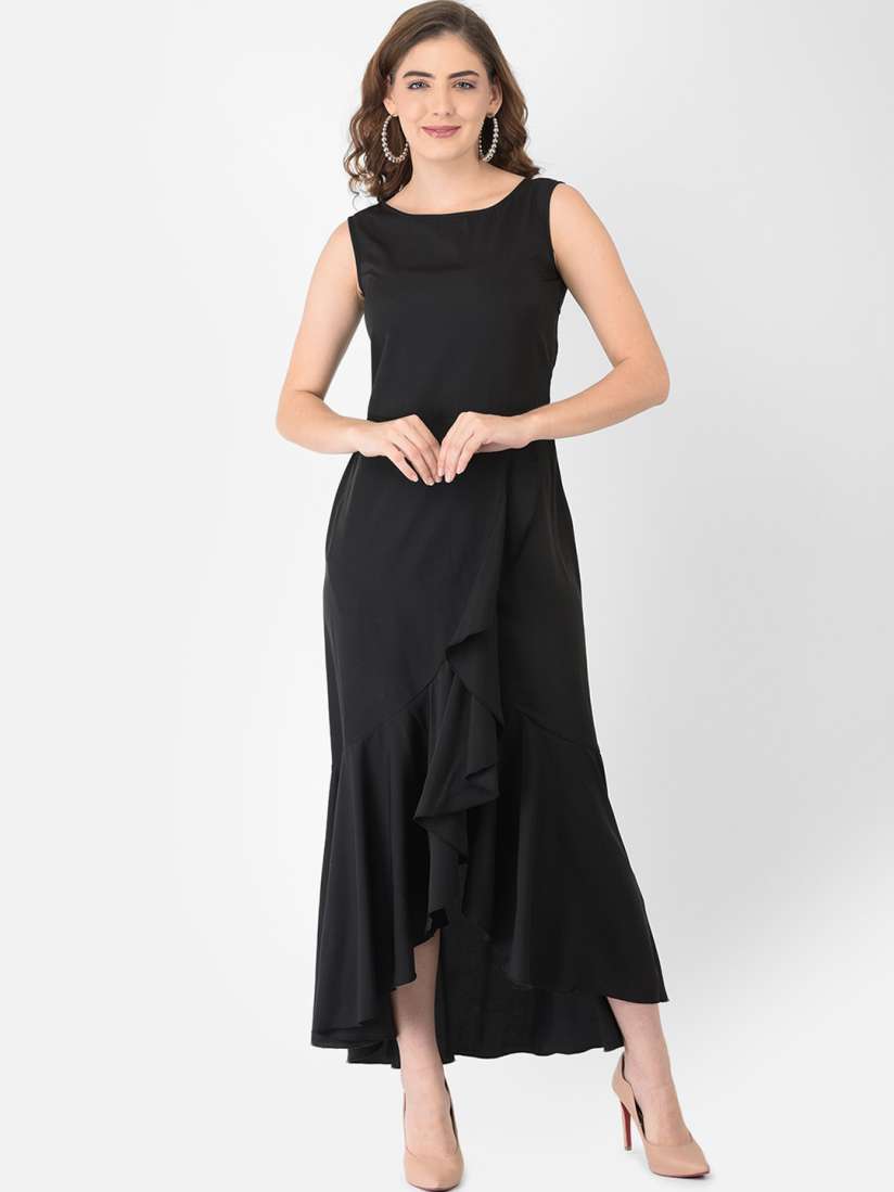 Buy Eavan Women Black Crepe Maxi Dress Dresses for Women 18115768 Myntra