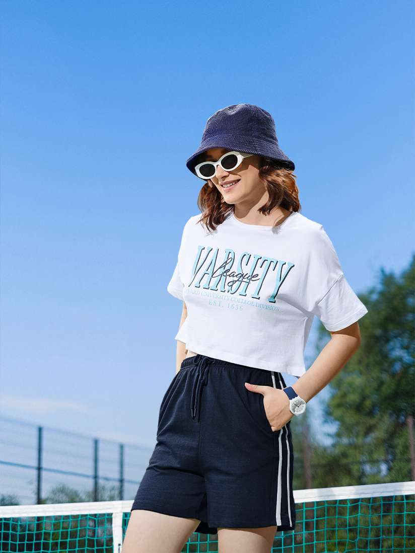 Buy Harvard Women Shorts with Side Stripe Detail Shorts for Women 18116810 Myntra