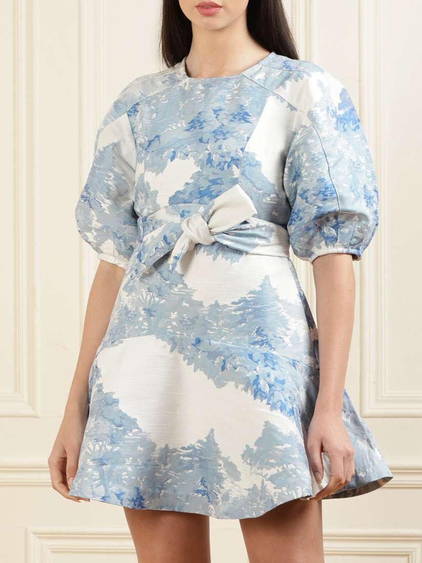 Buy Ted Baker White Blue Floral A Line Cotton Dress Dresses for Women 18120144 Myntra