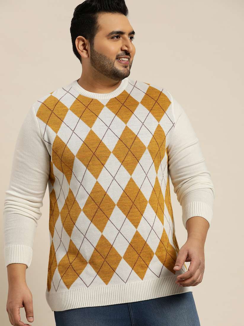 Myntra Plus Size Mens Sweaters Sztori Men Plus Size Acrylic Pullover