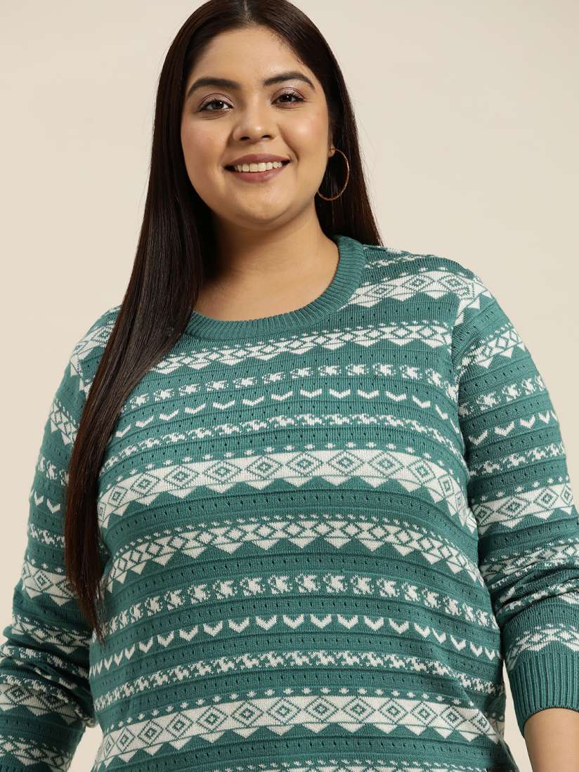 Fair isle plus size sweater online