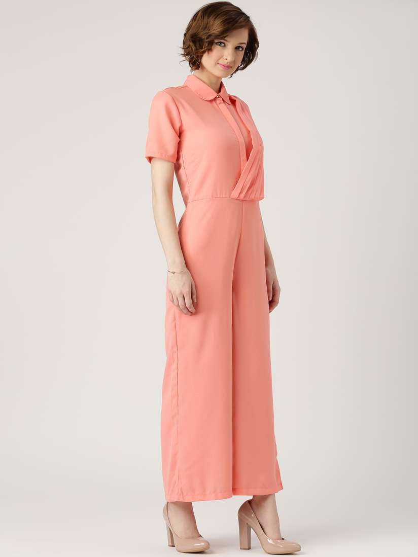 Buy Marie Claire Coral Pink Jumpsuit Jumpsuit for Women 1813557 Myntra