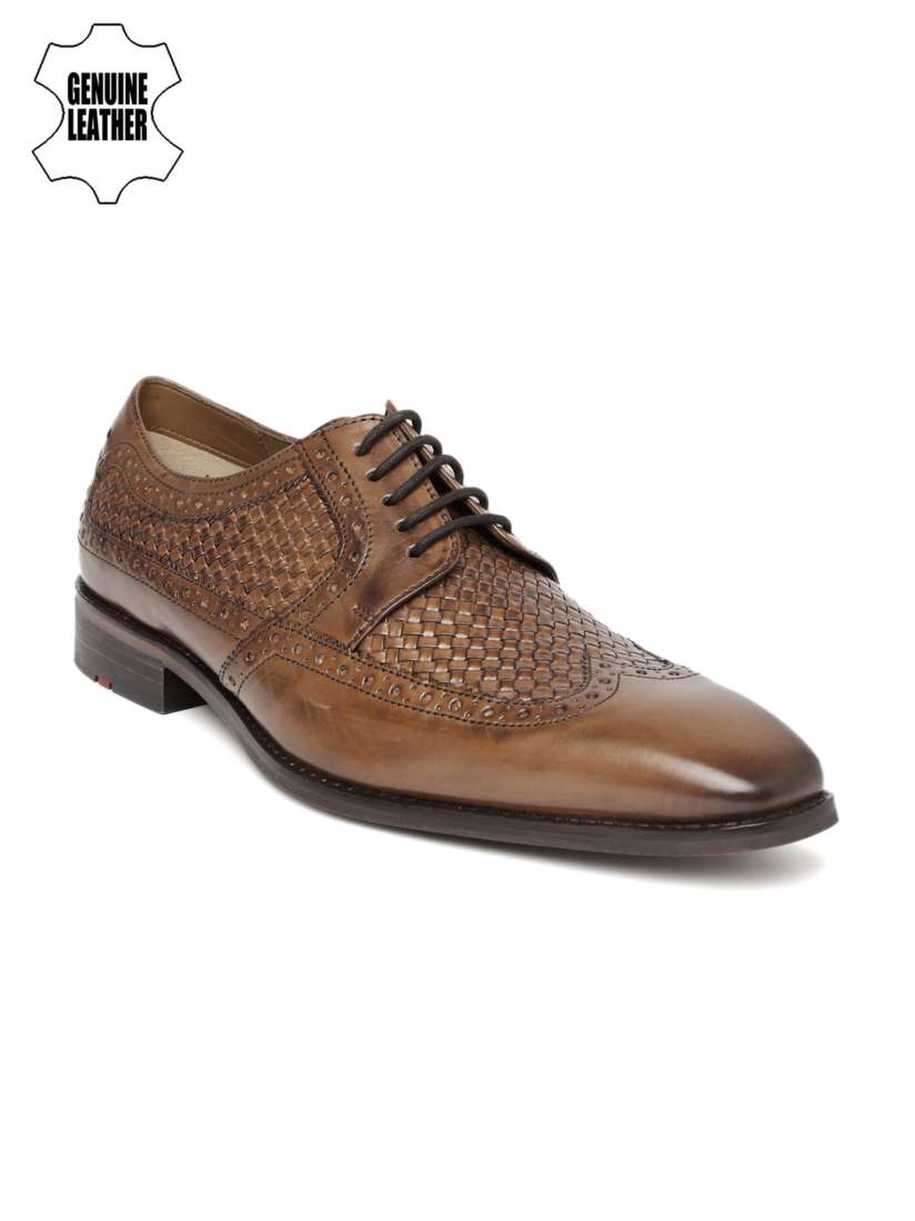 Buy Ruosh Men Tan Brown Woven Leather Brogues Casual Shoes for Men 1813751 Myntra
