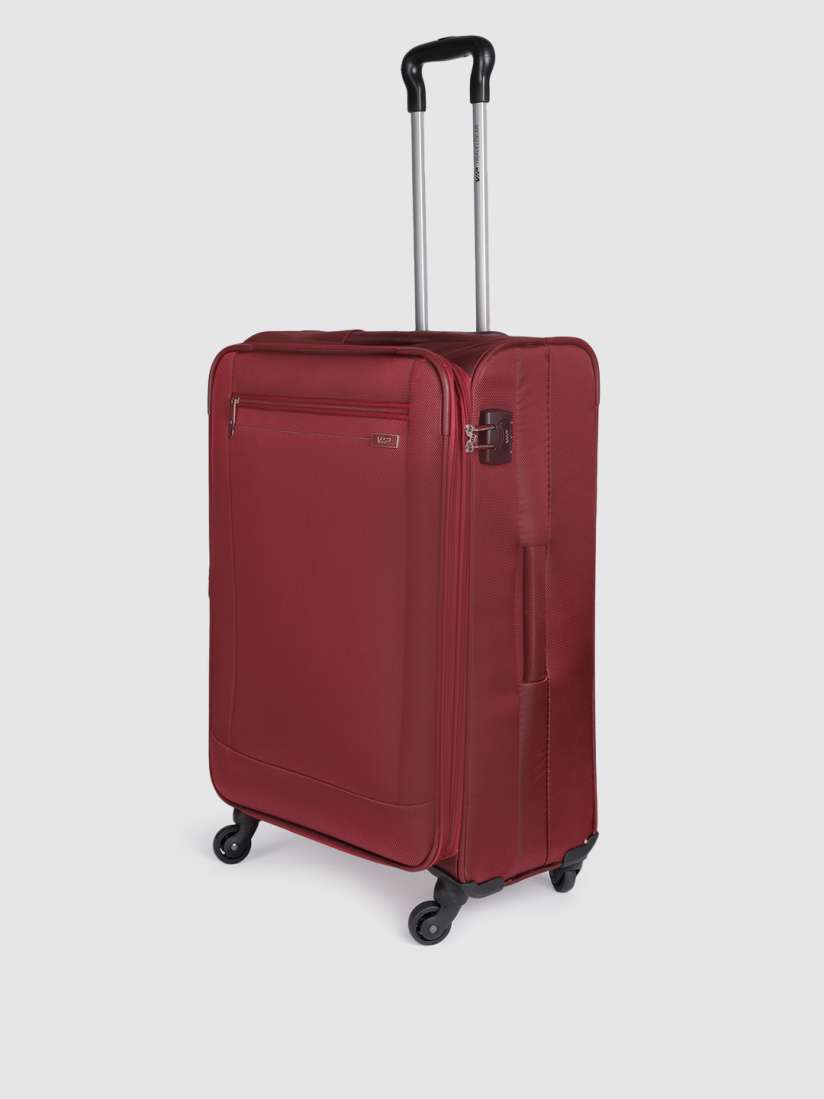 Buy VIP Maroon Self Geometric Print Soft Suitcase Trolley Bag 91.3 L Trolley Bag for Unisex 18137586 Myntra