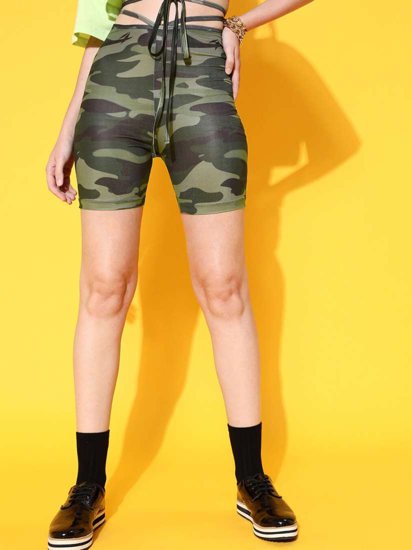 Yellow camo shorts womens on sale