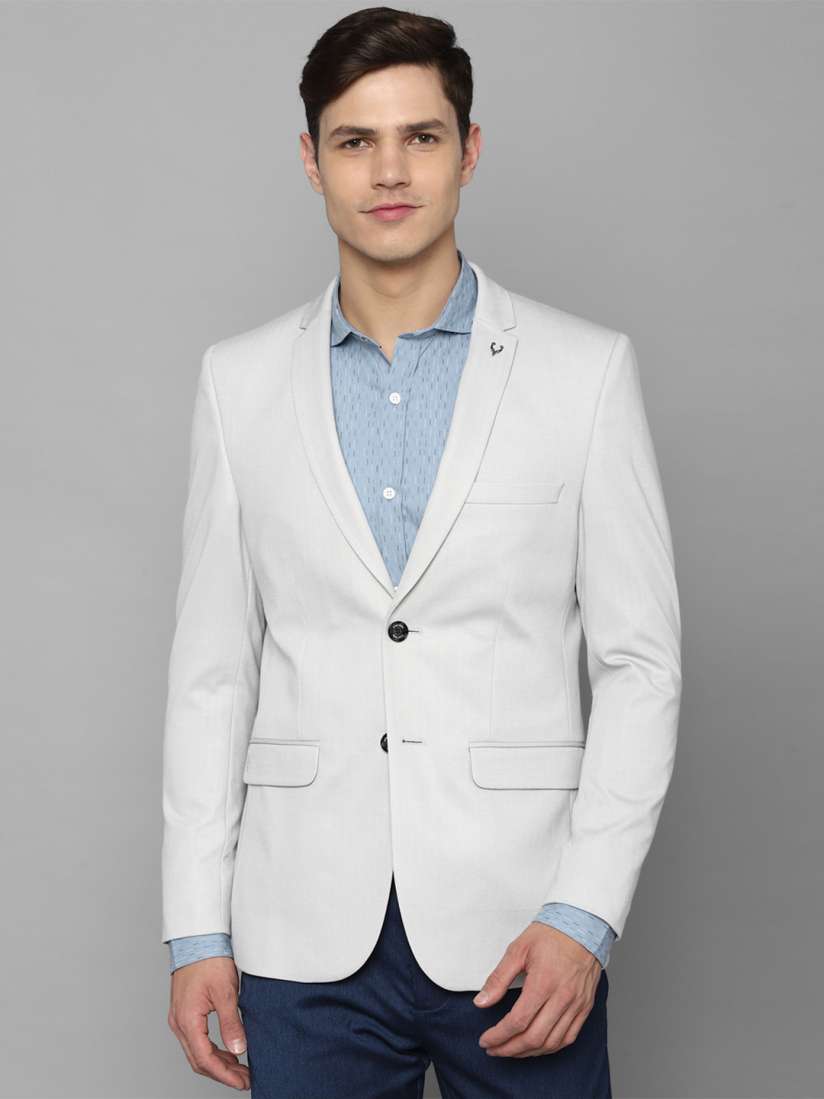 Buy Allen Solly Men White Solid Single Breasted Slim Fit Formal Blazer Blazers for Men 18152488 Myntra