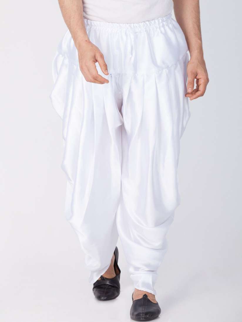 Buy VASTRAMAY Men White Solid Cowl Dhoti Pants Dhotis for Men 18153468 Myntra