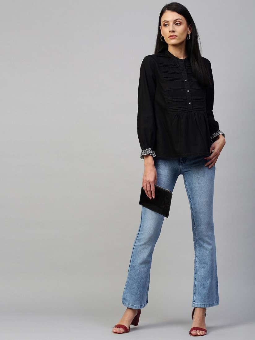 Jeans top myntra cheap