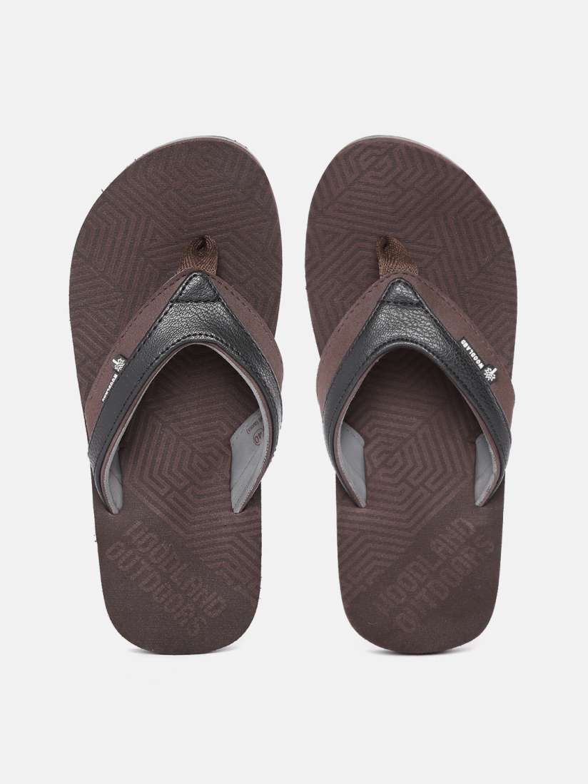 Buy Woodland Men Coffee Brown Black Colourblocked Thong Flip Flops Flip Flops for Men 18164172 Myntra