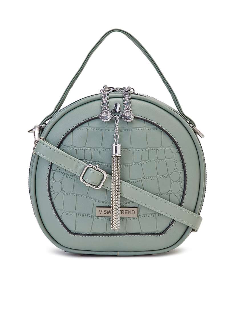 Buy VISMIINTREND Green Textured PU Structured Sling Bag Handbags for Women 18164682 Myntra