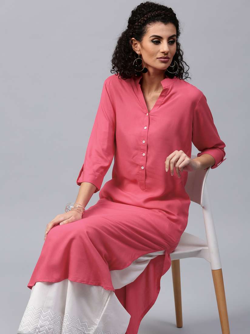 Libas women's solid straight kurta shop