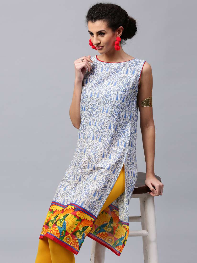 Libas women's printed straight kurta best sale