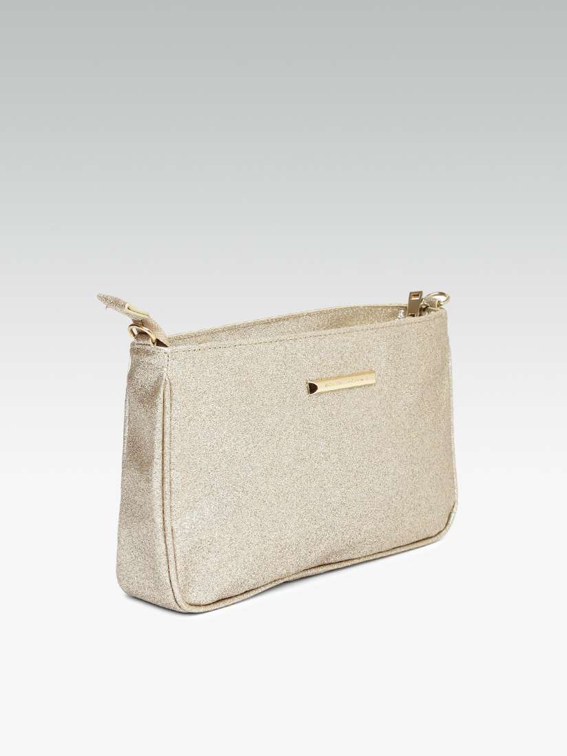 Buy DOROTHY PERKINS Gold Toned Shimmery Oversized Clutch Clutches for Women 1817711 Myntra