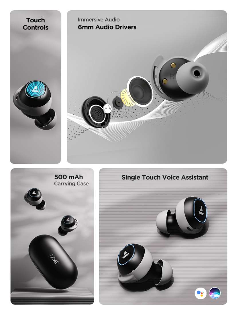 Boat 441 truly wireless earphones comes with ipx7 rating which makes it online
