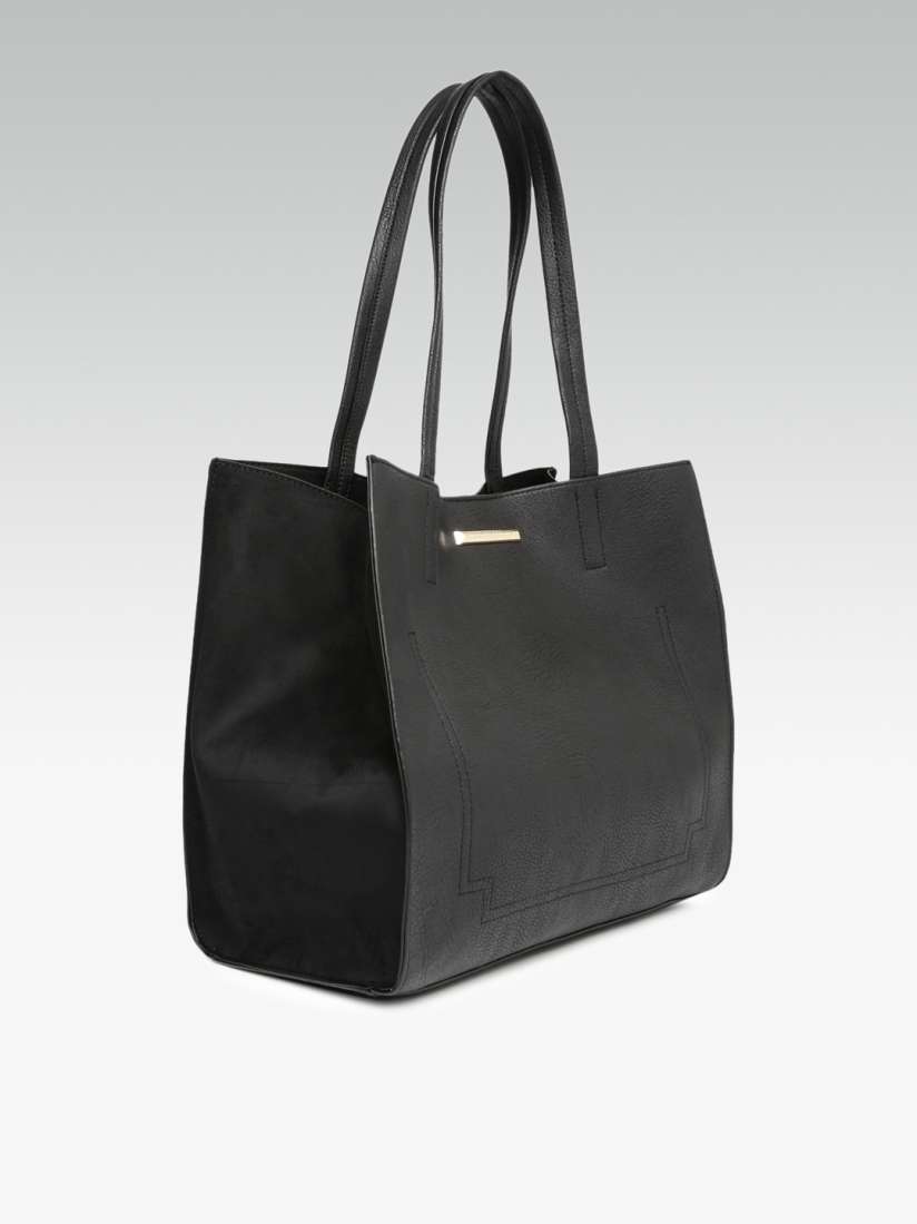 Buy DOROTHY PERKINS Black Textured Tote Bag Handbags for Women 1817758 Myntra