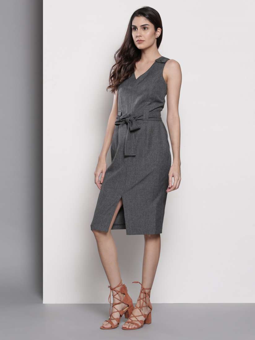 Buy DOROTHY PERKINS Women Grey Self design Sheath Dress Dresses for Women 1818067 Myntra