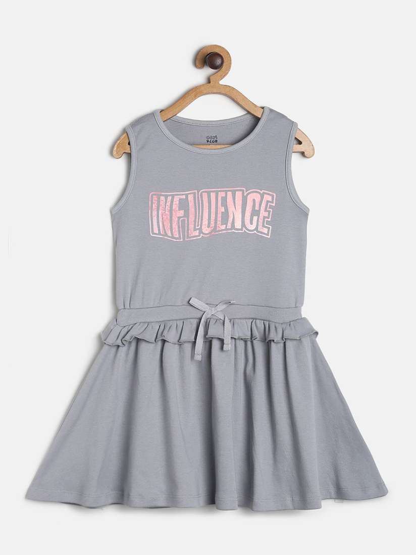 Buy MINI KLUB Grey Peplum Dress Dresses for Girls 18188616 Myntra