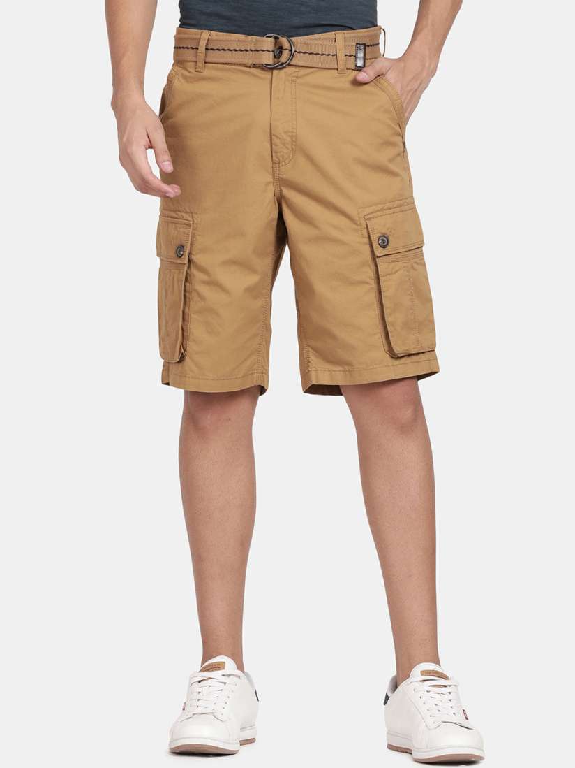 Buy t base Men Brown Cargo Shorts Shorts for Men 18192126 Myntra