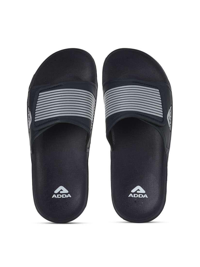 Buy Adda Men Navy Blue White Striped Rubber Sliders Flip Flops for Men 18192390 Myntra