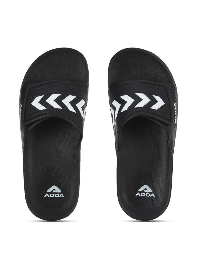 Buy Adda Men Black White Rubber Sliders Flip Flops for Men 18192394 Myntra