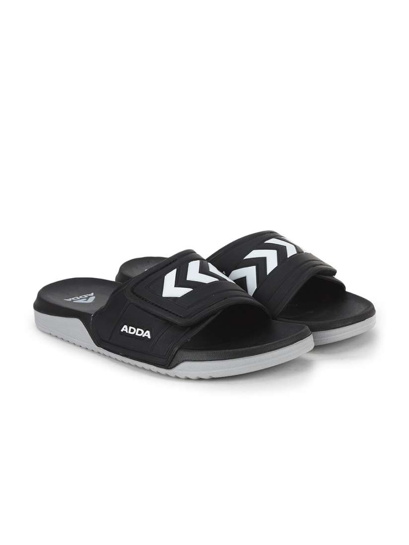 Buy Adda Men Black White Rubber Sliders Flip Flops for Men 18192394 Myntra