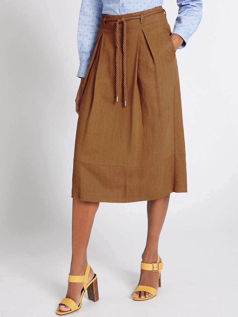Brown skirt marks and spencer store