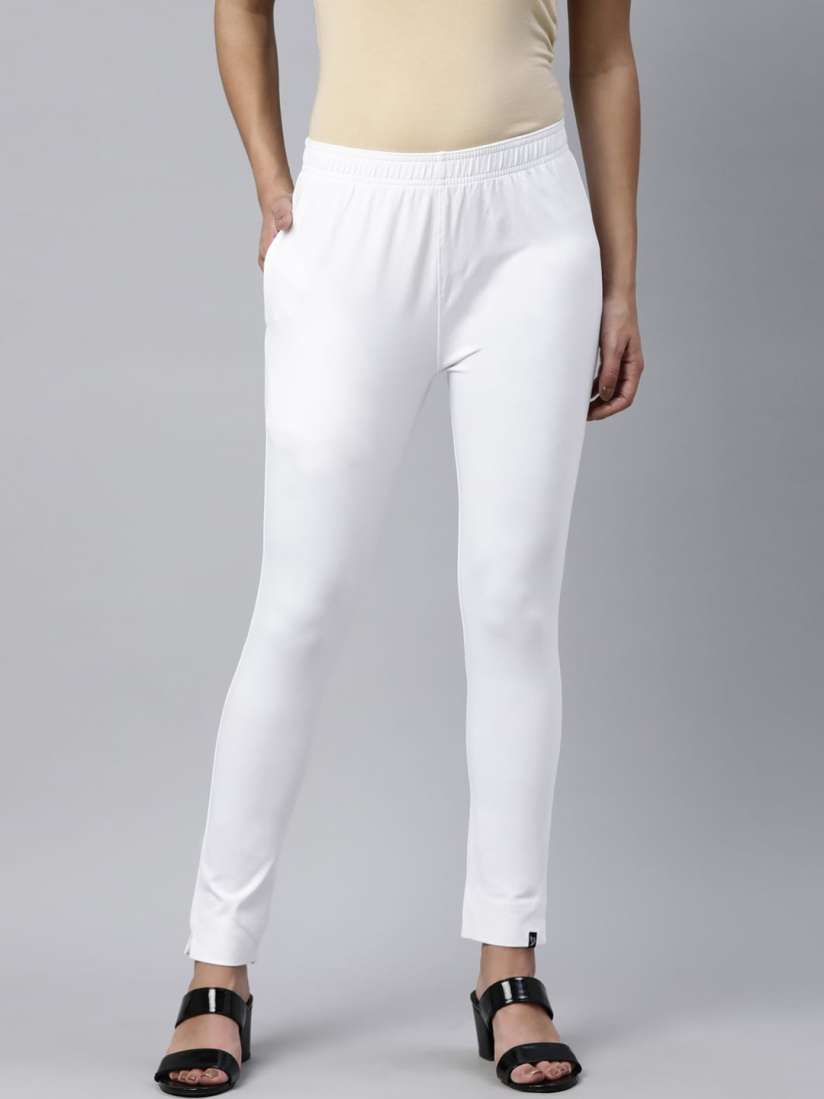 Buy Twin Birds Women White Solid Cotton Sleek Ethnic Knitted Kurti Leggings Leggings for Women 18197068 Myntra