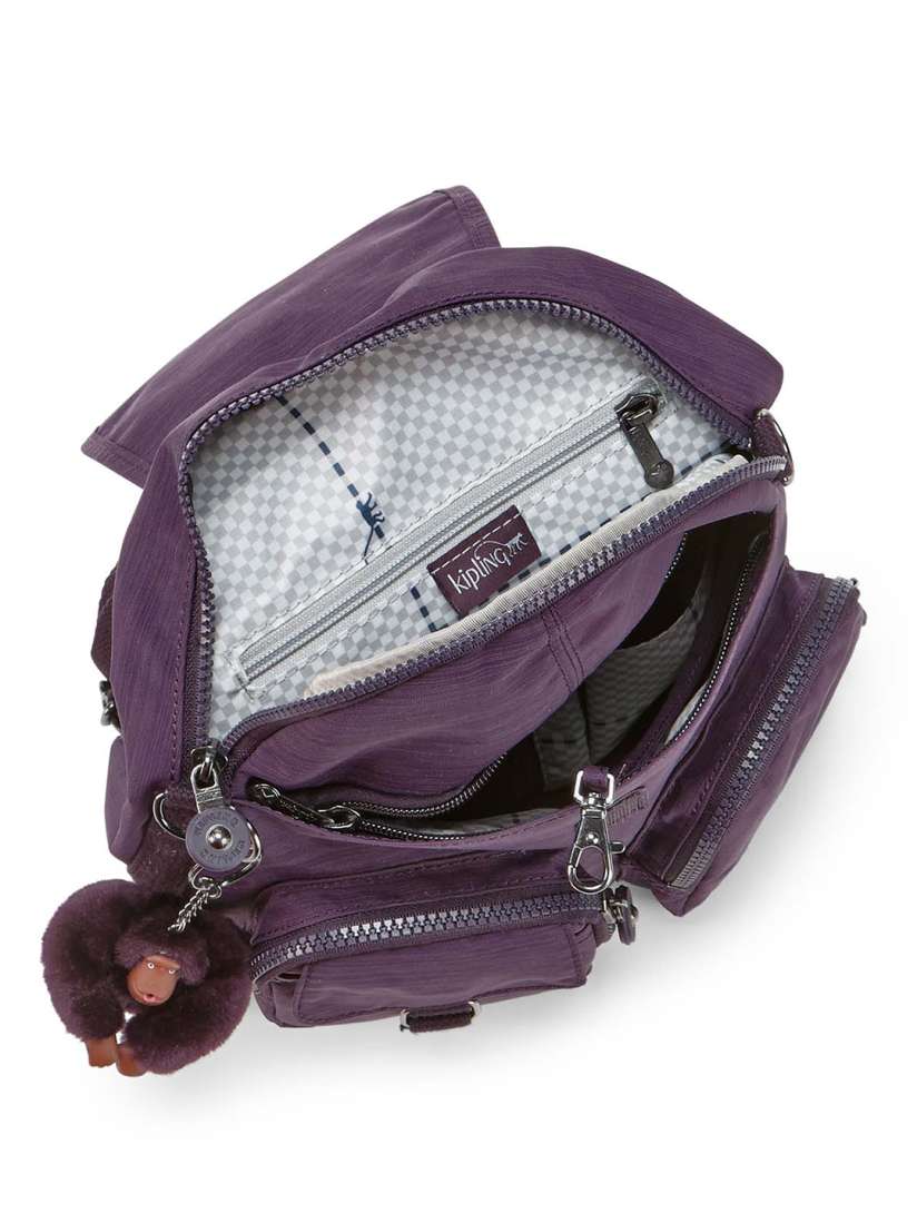 Kipling purple backpack shop