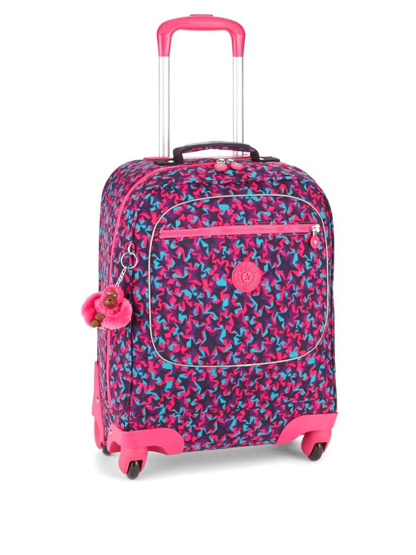 Buy Kipling Girls Purple Pink Printed Cabin Trolley Bag Trolley Bag for Girls 1820003 Myntra
