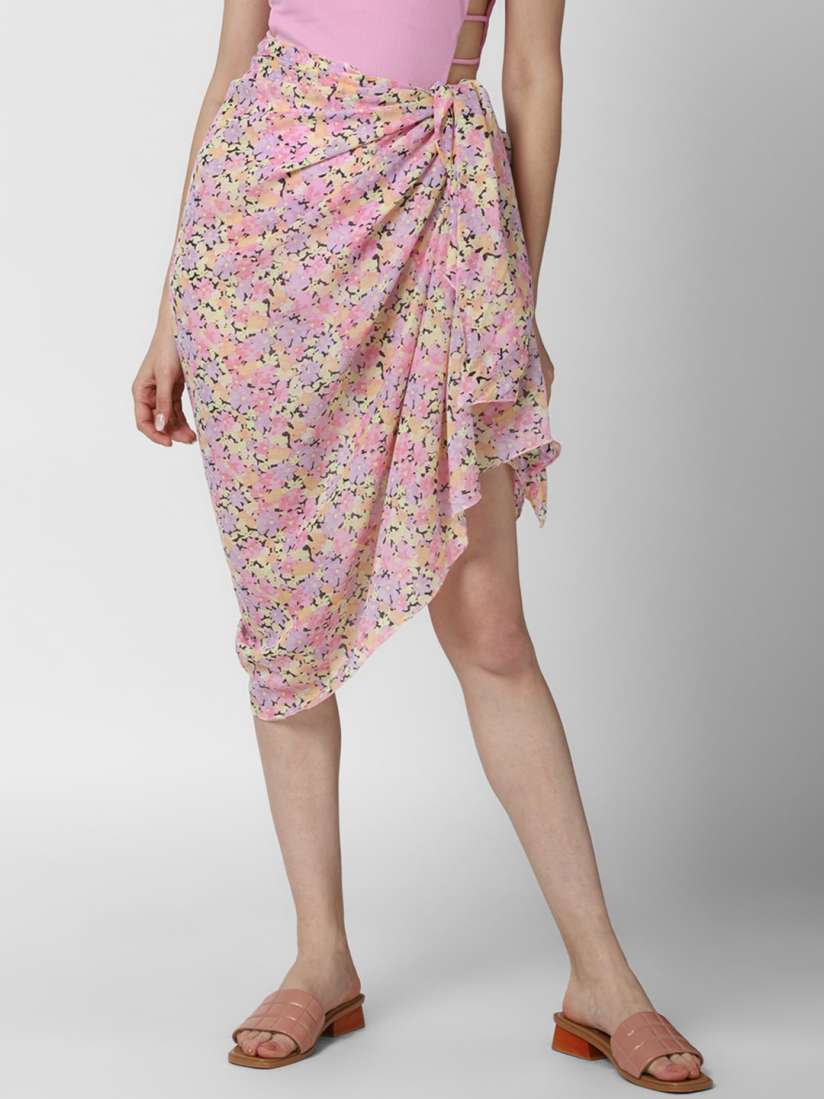 Buy FOREVER 21 Yellow lavender Floral Printed Swimwear Cover up Sarong Swimwear Cover up Bottom for Women 18201120 Myntra