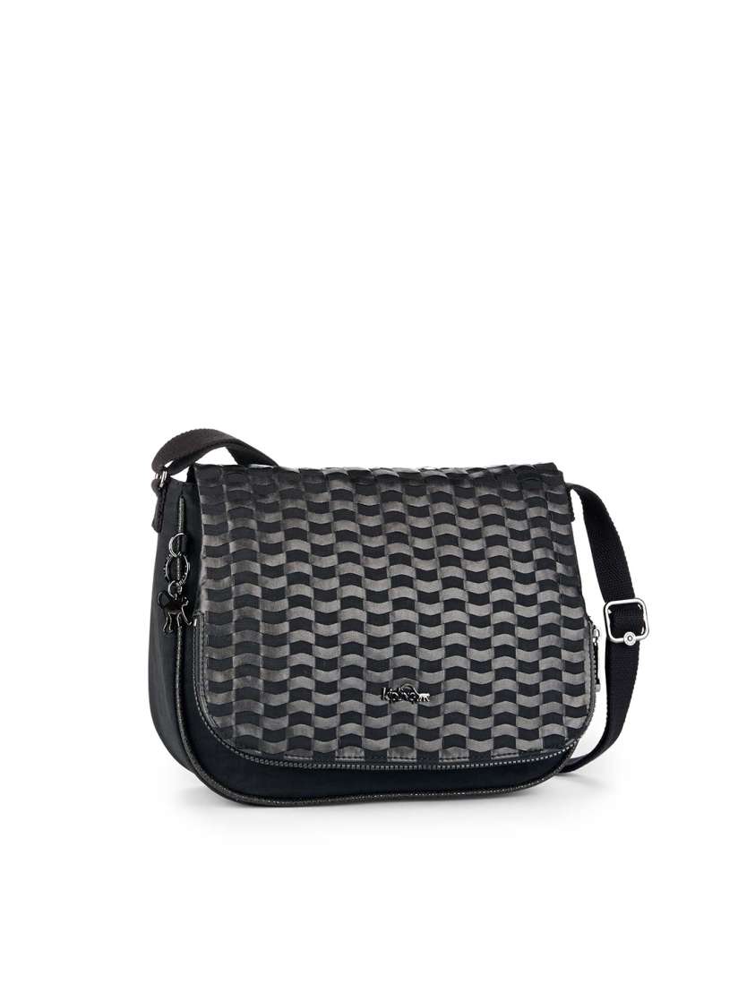Buy Kipling Black Silver Toned Printed Sling Bag Handbags for Women 1820180 Myntra