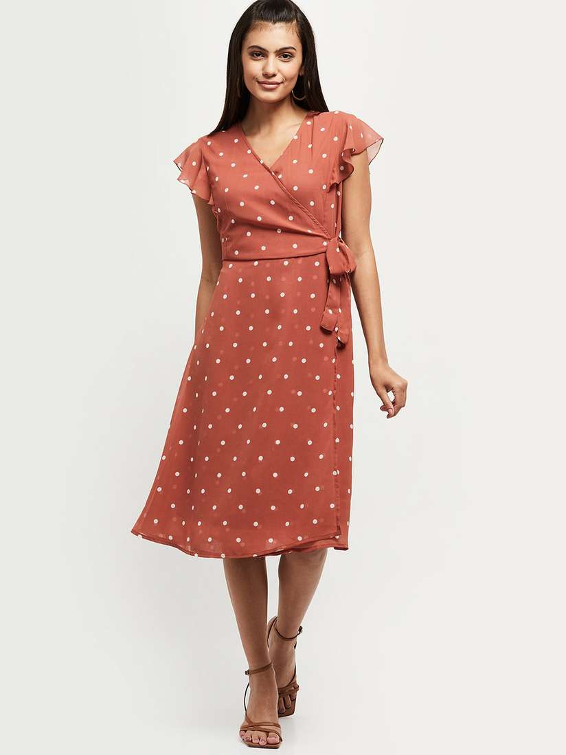 Buy max Rust Midi Dress Dresses for Women 18207208 Myntra