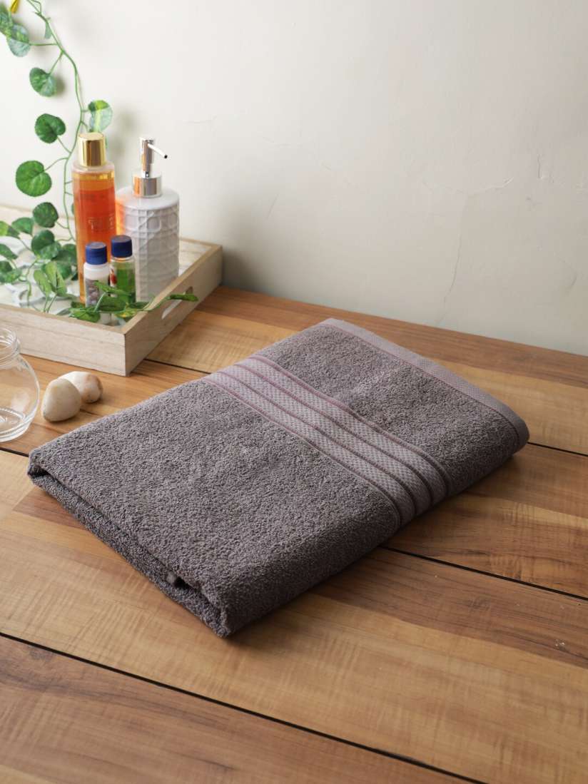 Buy Softweave Unisex Solid 400 GSM Cotton Grey Bath Towels Bath Towels for Unisex 18207564 Myntra